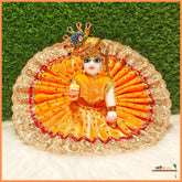 Shaneel Cutdana Lace Work Orange Laddu Poshak